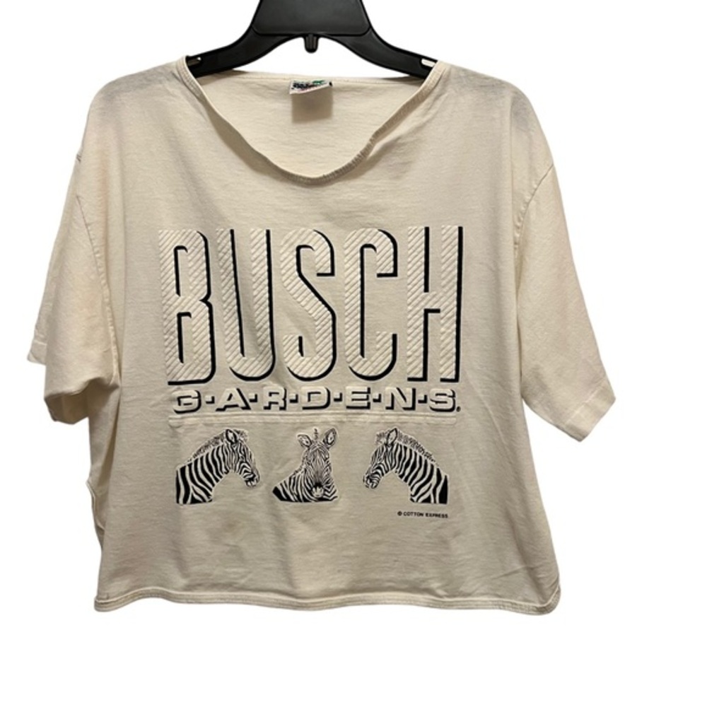 Busch Gardens Zebra Short Sleeve Crop Top by Cotton Express One Size